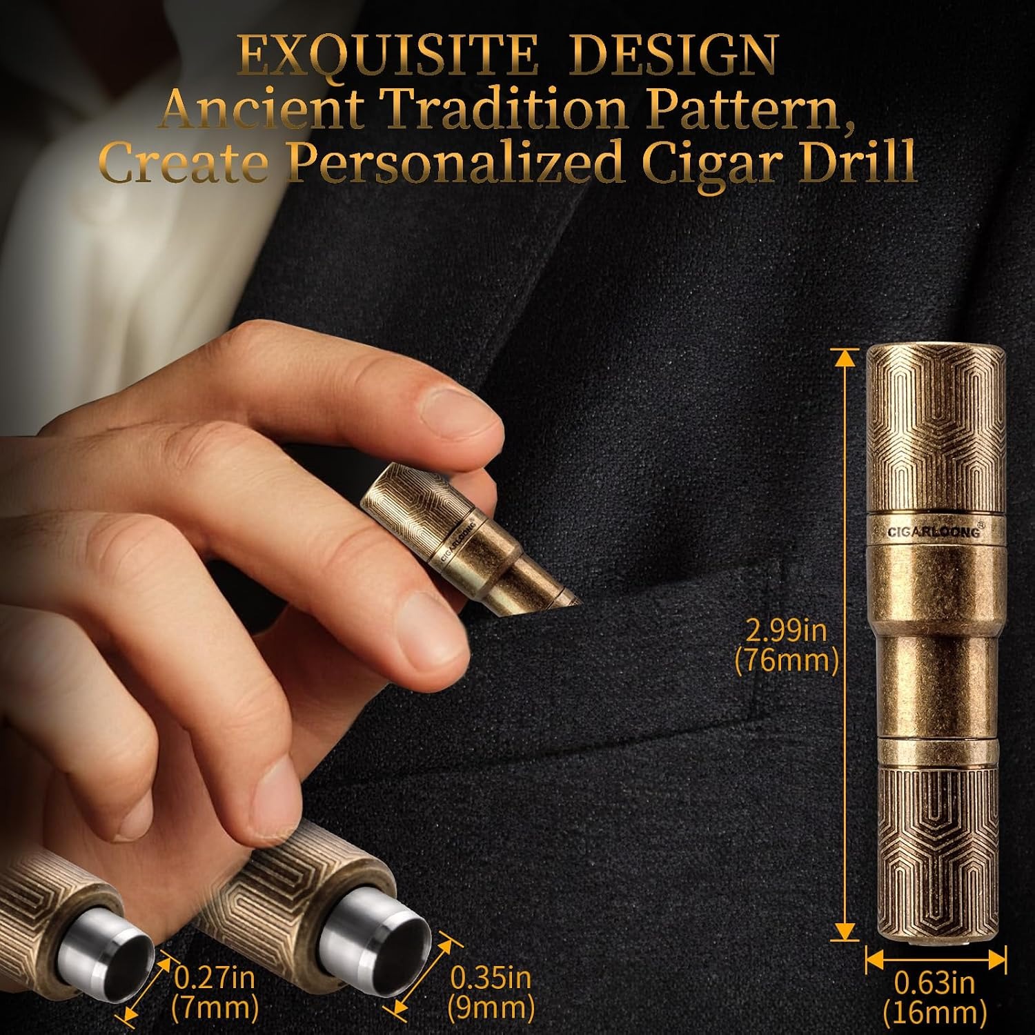 CIGARLOONG Double Blade Cigar Punch: image 5