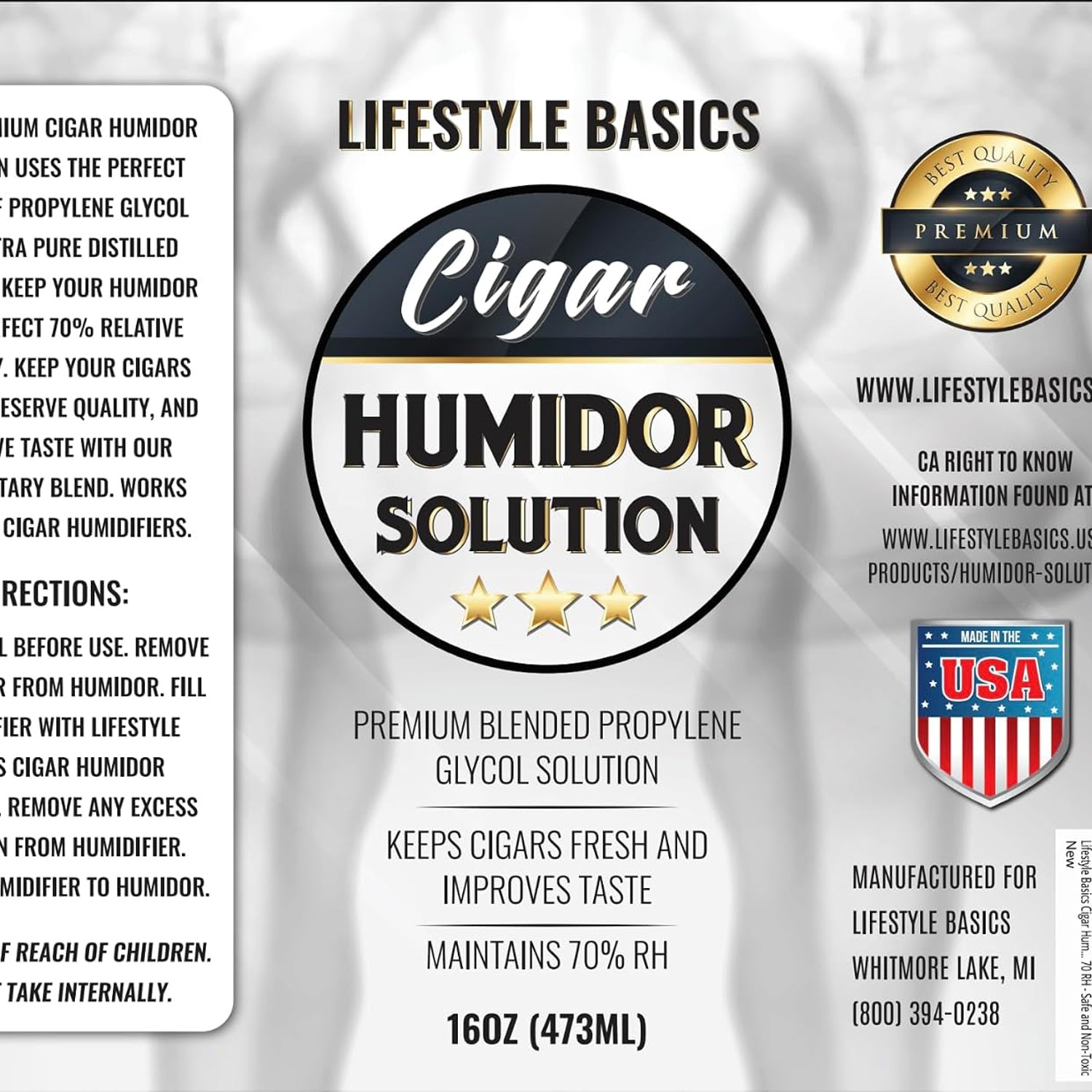 Lifestyle Basics Humidor Solution 16 oz Two-Pack: image 5