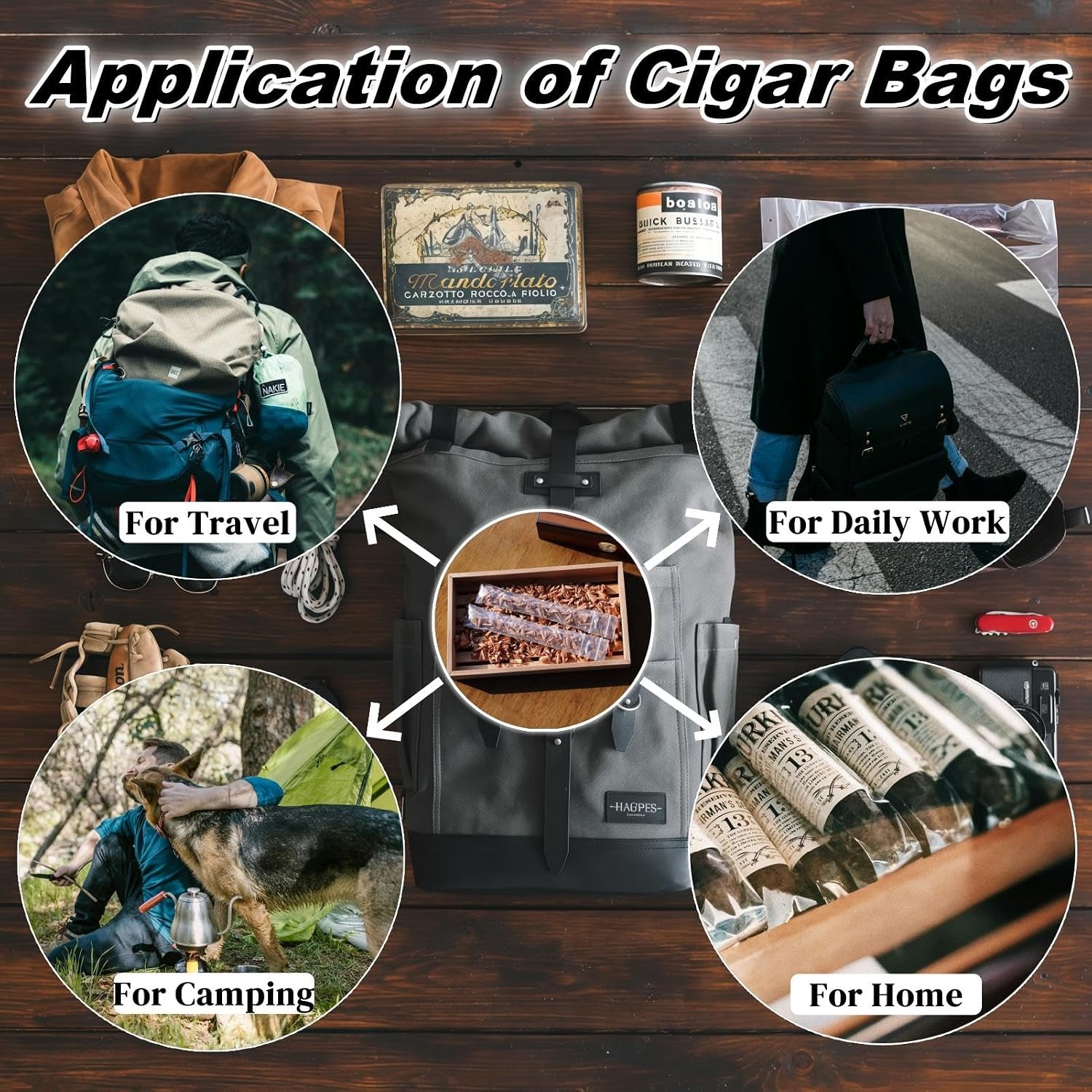 Eoho Resealable Cigar Bags, 50 Count