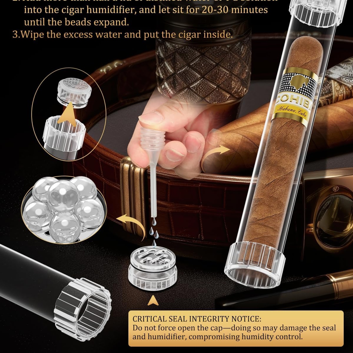FANKAI Detachable Cigar Humidor Tubes (Set of 3): image 4